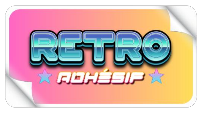 logo retro adhésif